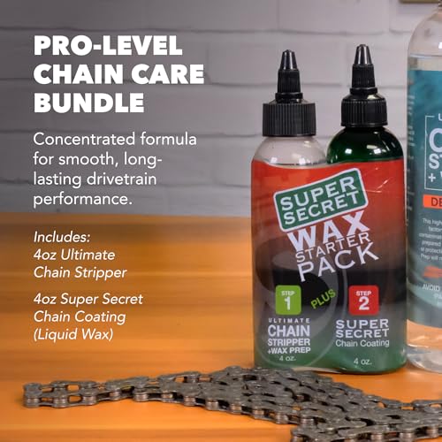 SILCA Chain Bike Chain Cleaner and Liquid Wax Bundle - 4oz Bottles