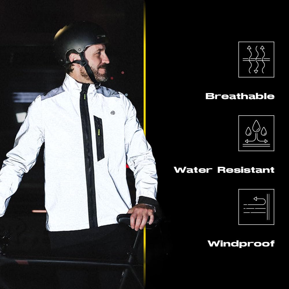 Proviz Reflect360 Cycling Jacket Reflective Grey LG Men`s