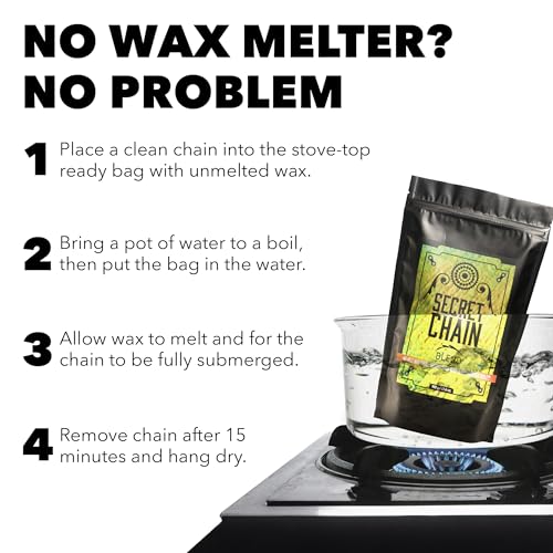 SILCA Secret Bike Chain Wax Blend, Hot Melt Wax Bicycle Chain Lube - 500g