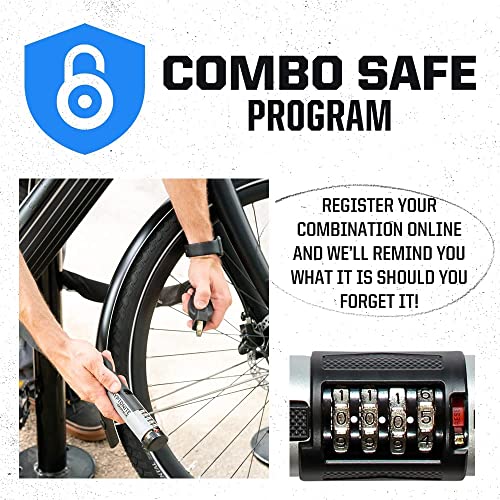 Kryptonite Keeper 712 Combo Bike Chain Lock, 4ft Resettable Bike Lock