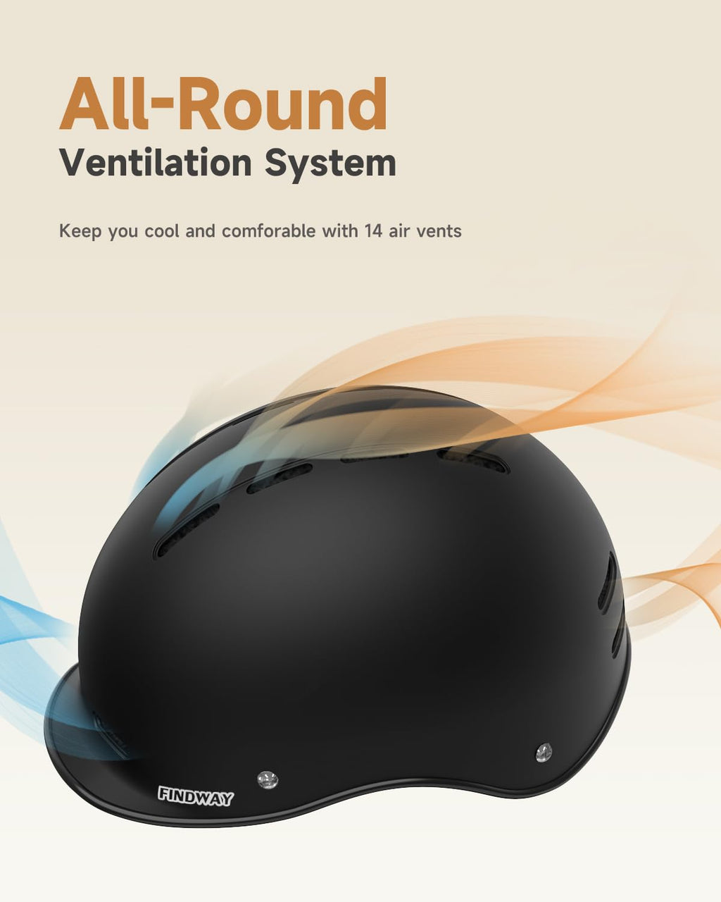 Adjustable Adult Bike Helmet for Commuting & Road Cycling