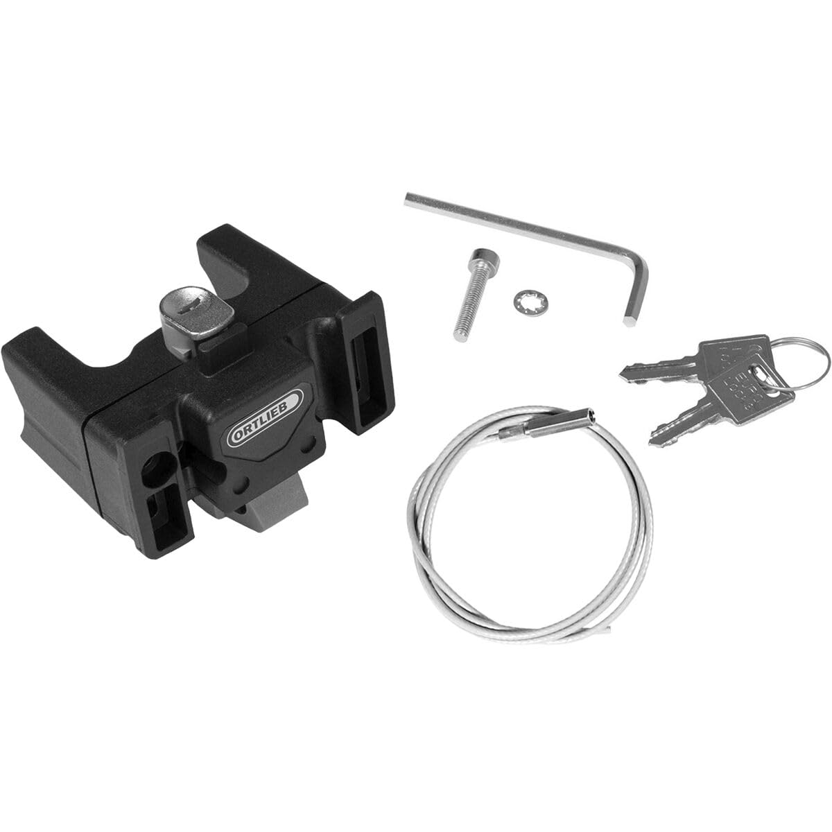 Ortlieb Bicycle Handlebar Bag, Ultimate6 M Lockable Single Cable Mount, Black