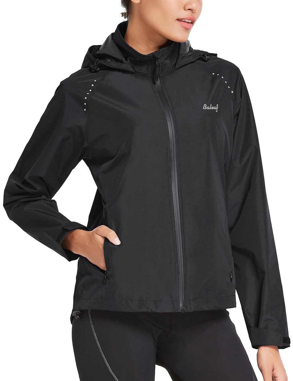 Women's Lightweight Packable Waterproof Hooded Rain Jacket