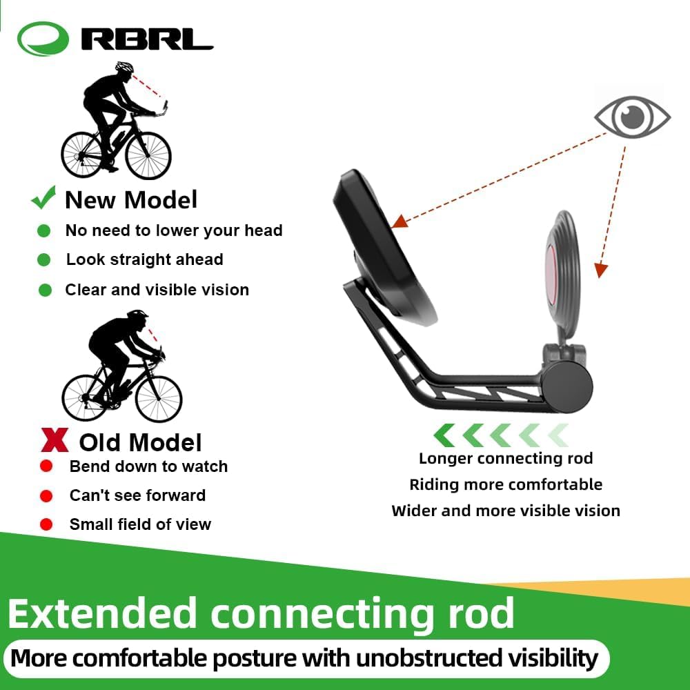 Rotatable Bar-End Bike Mirror with Scratch-Resistant Glass