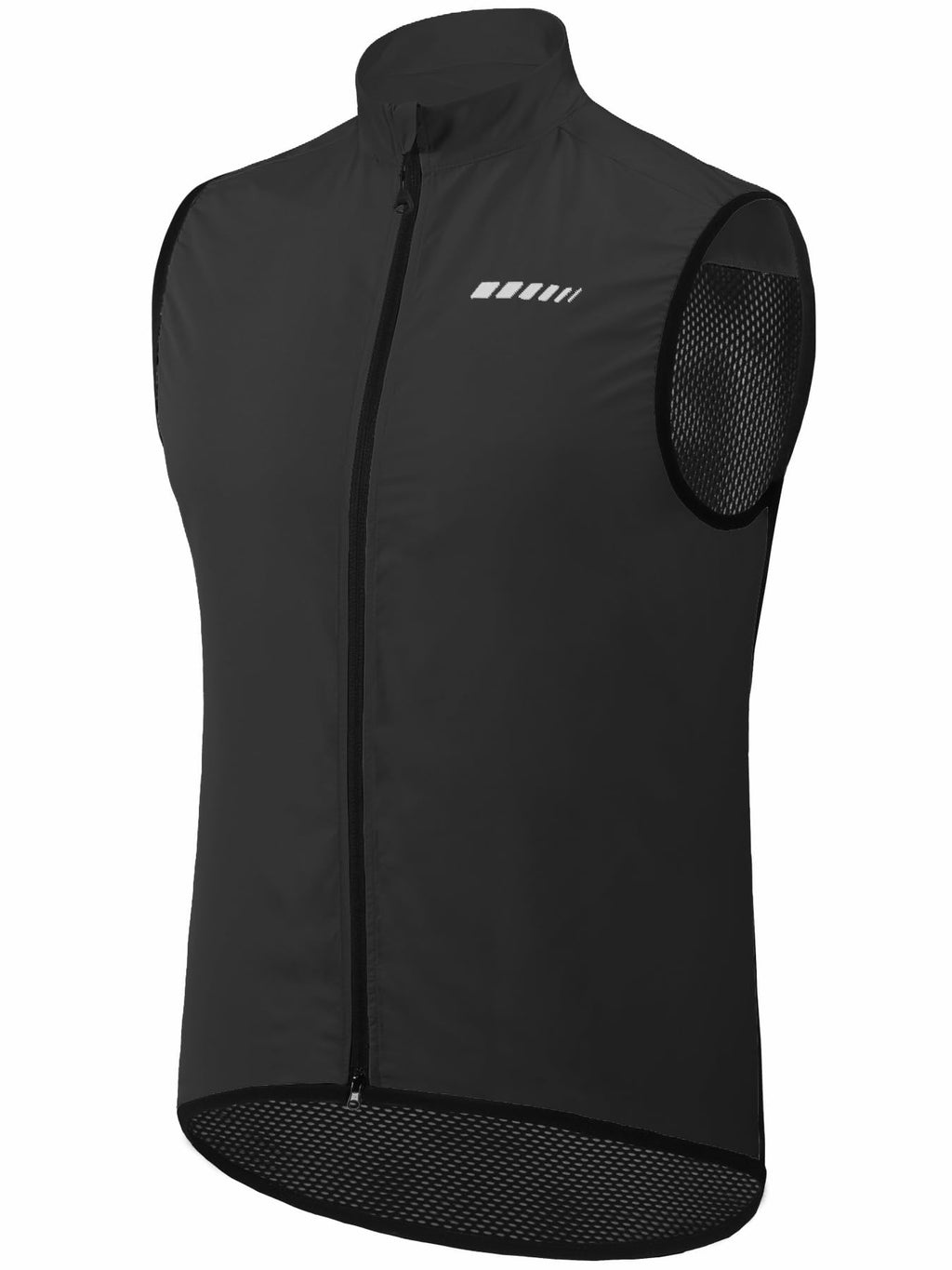 Men's Windproof Reflective Cycling Vest with Full Zip