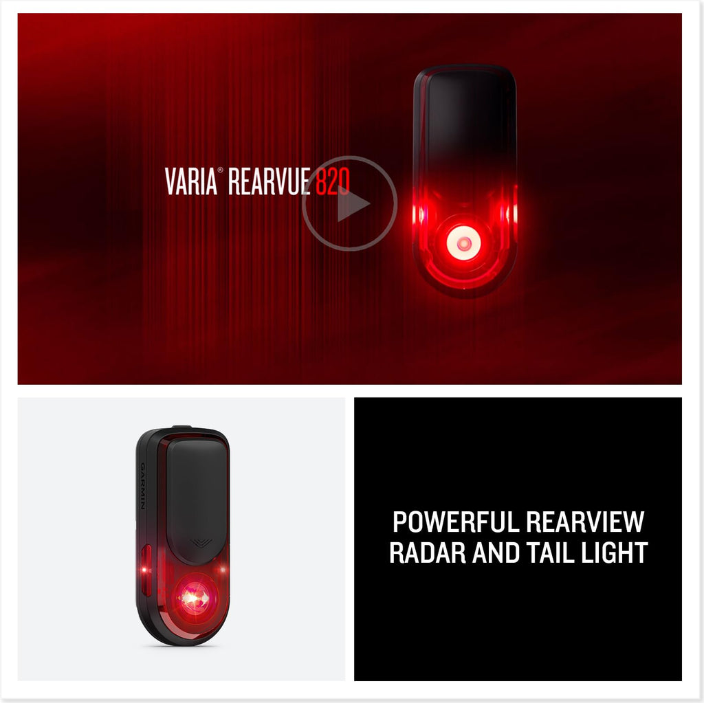 Garmin Varia™ RearVue 820, Advanced Cycling Rearview Radar & Tail Light