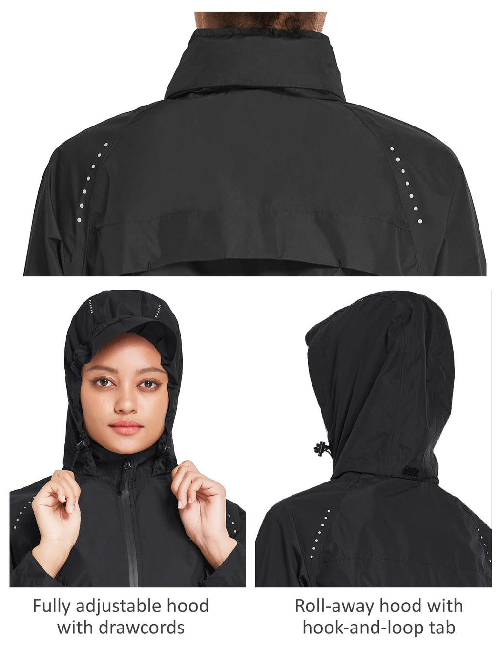 Women's Lightweight Packable Waterproof Hooded Rain Jacket