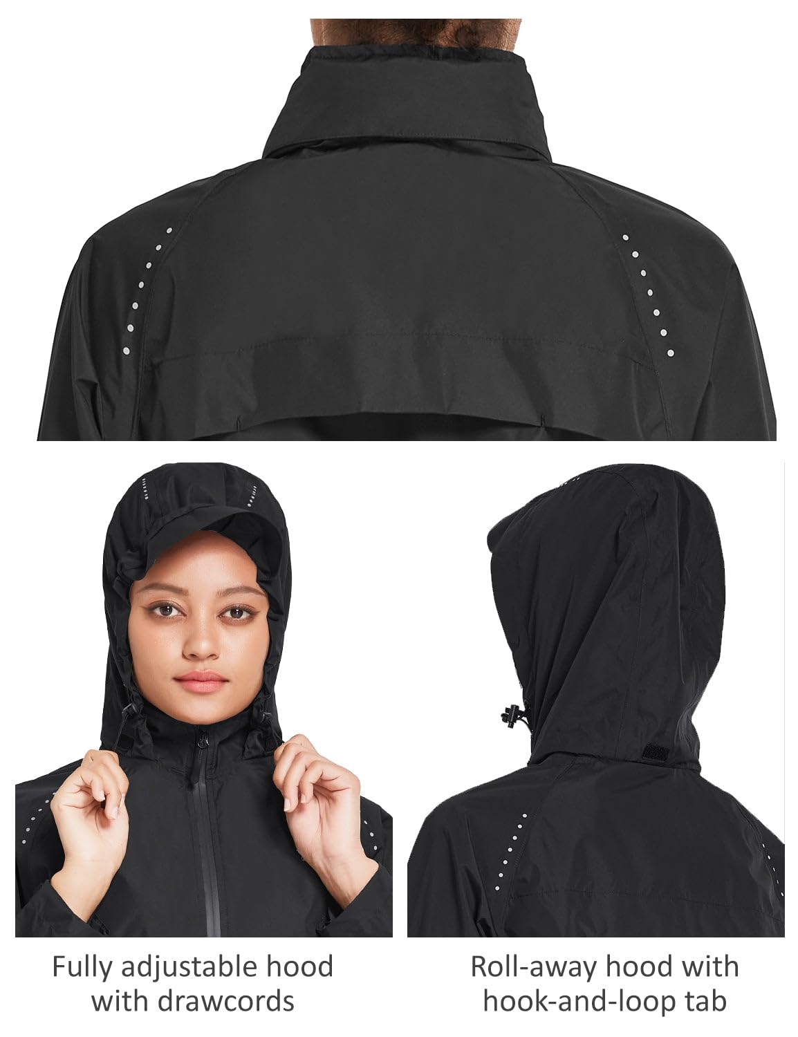 Women's Lightweight Packable Waterproof Hooded Rain Jacket
