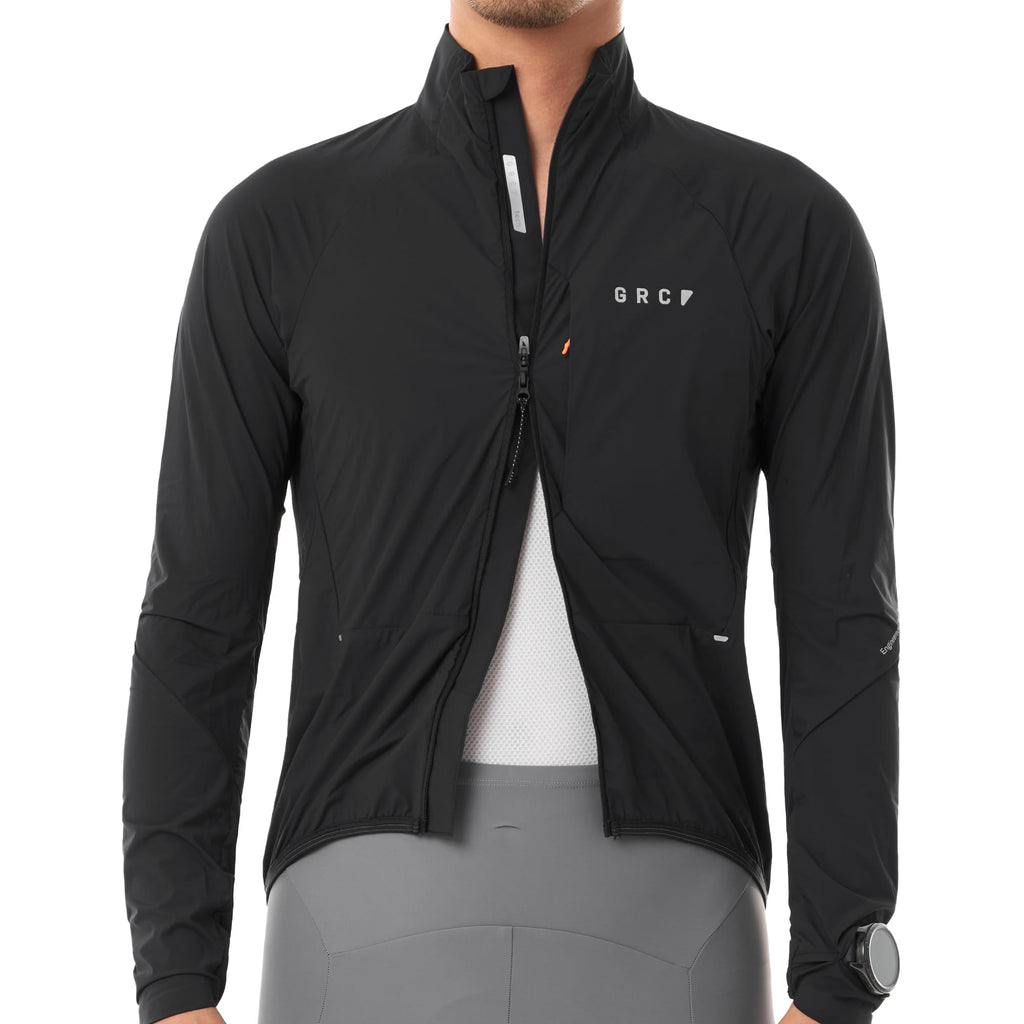 Men's Packable Waterproof Reflective Cycling Rain Jacket