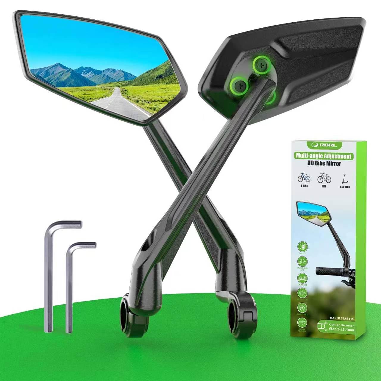Rotatable Bar-End Bike Mirror with Scratch-Resistant Glass