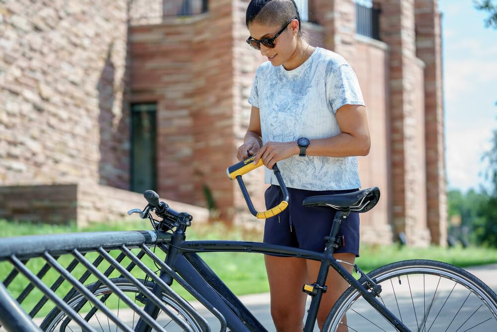 Heavy-Duty Steel Bike U-Lock with Cable & Mounting Bracket