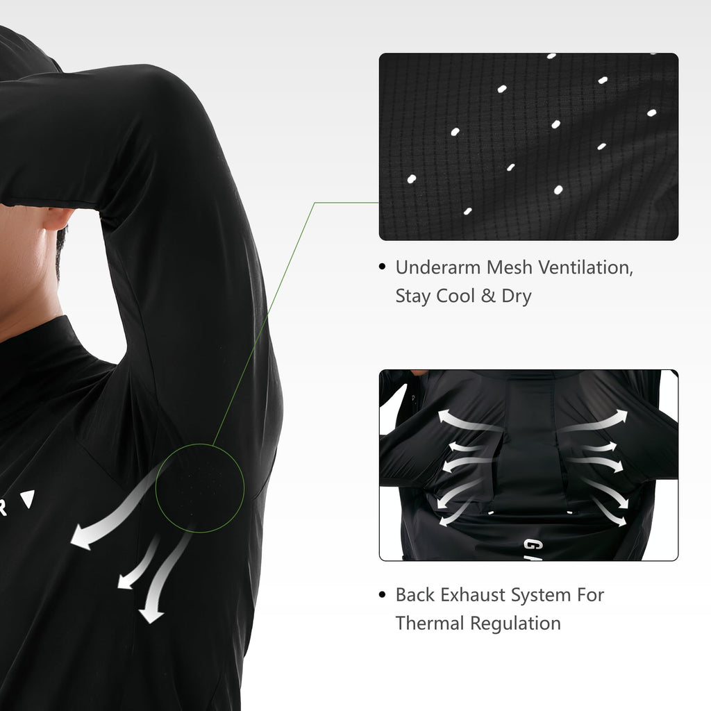 Men's Packable Waterproof Reflective Cycling Rain Jacket