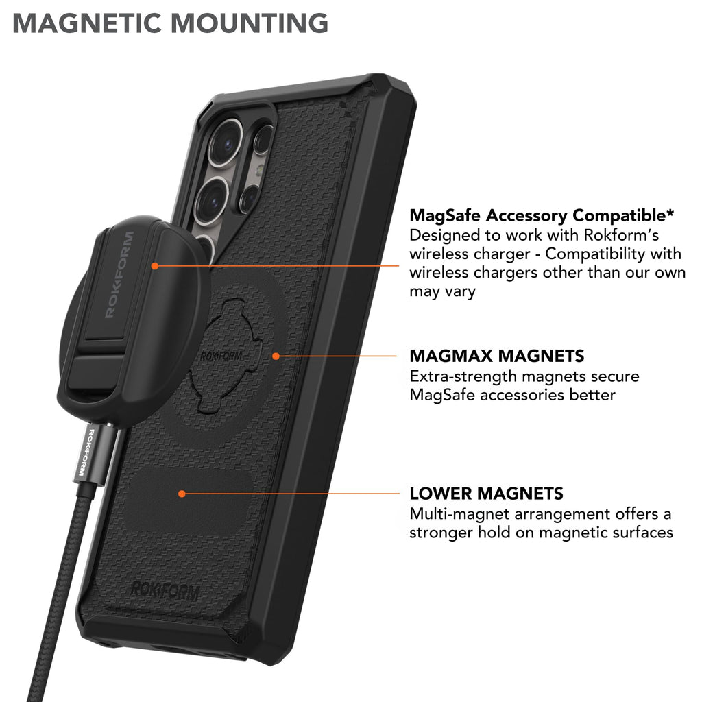 Rokform - S24 Ultra Rugged Case + Over the Top Bike Phone Mount
