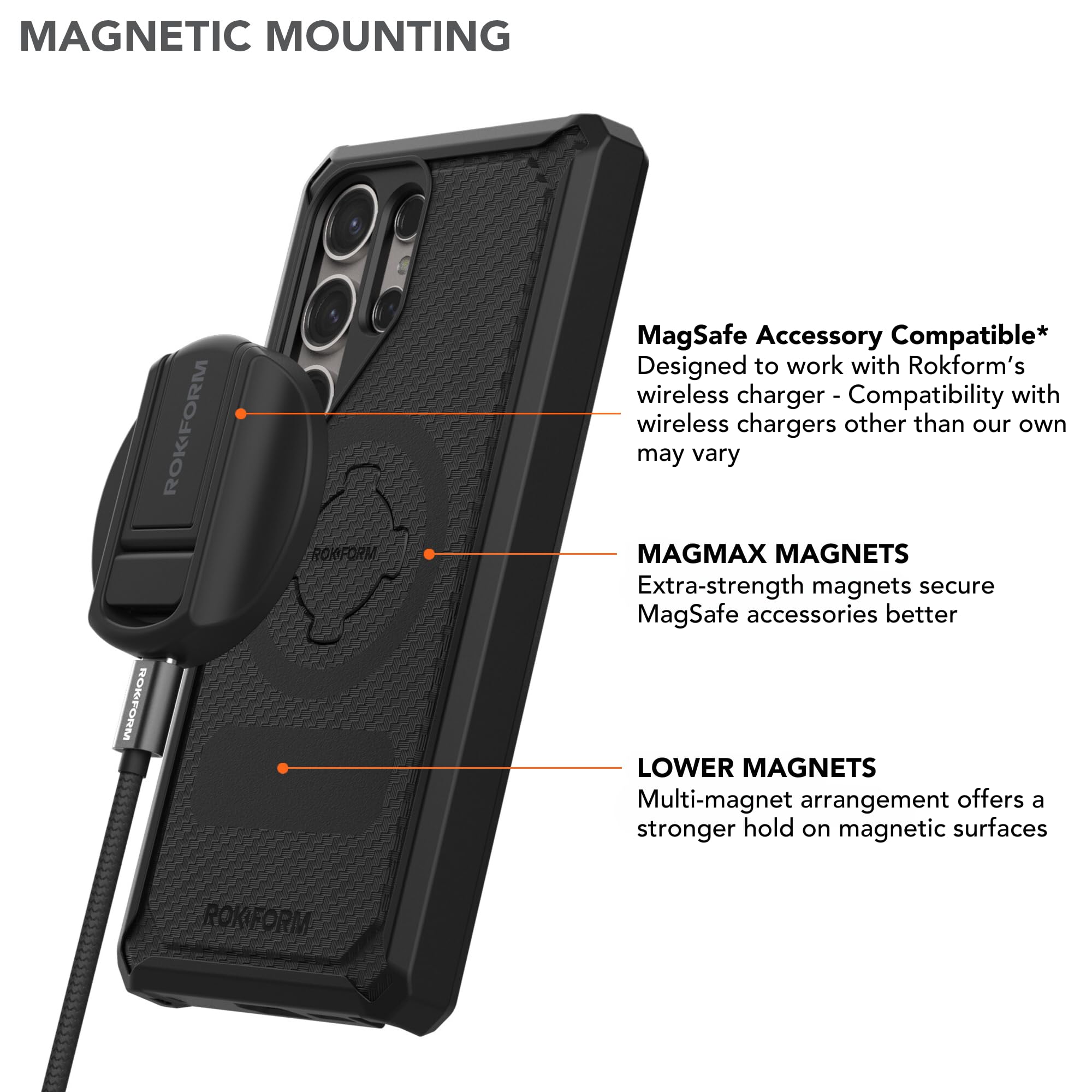 Rokform - S24 Ultra Rugged Case + Over the Top Bike Phone Mount