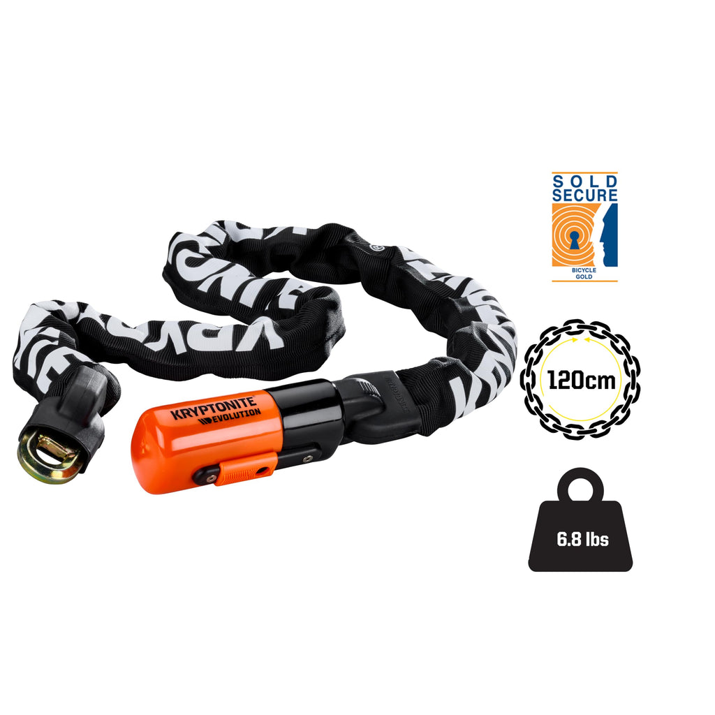 Kryptonite Evolution 1012 Bike Chain Lock, 4ft Steel Anti-Theft Security