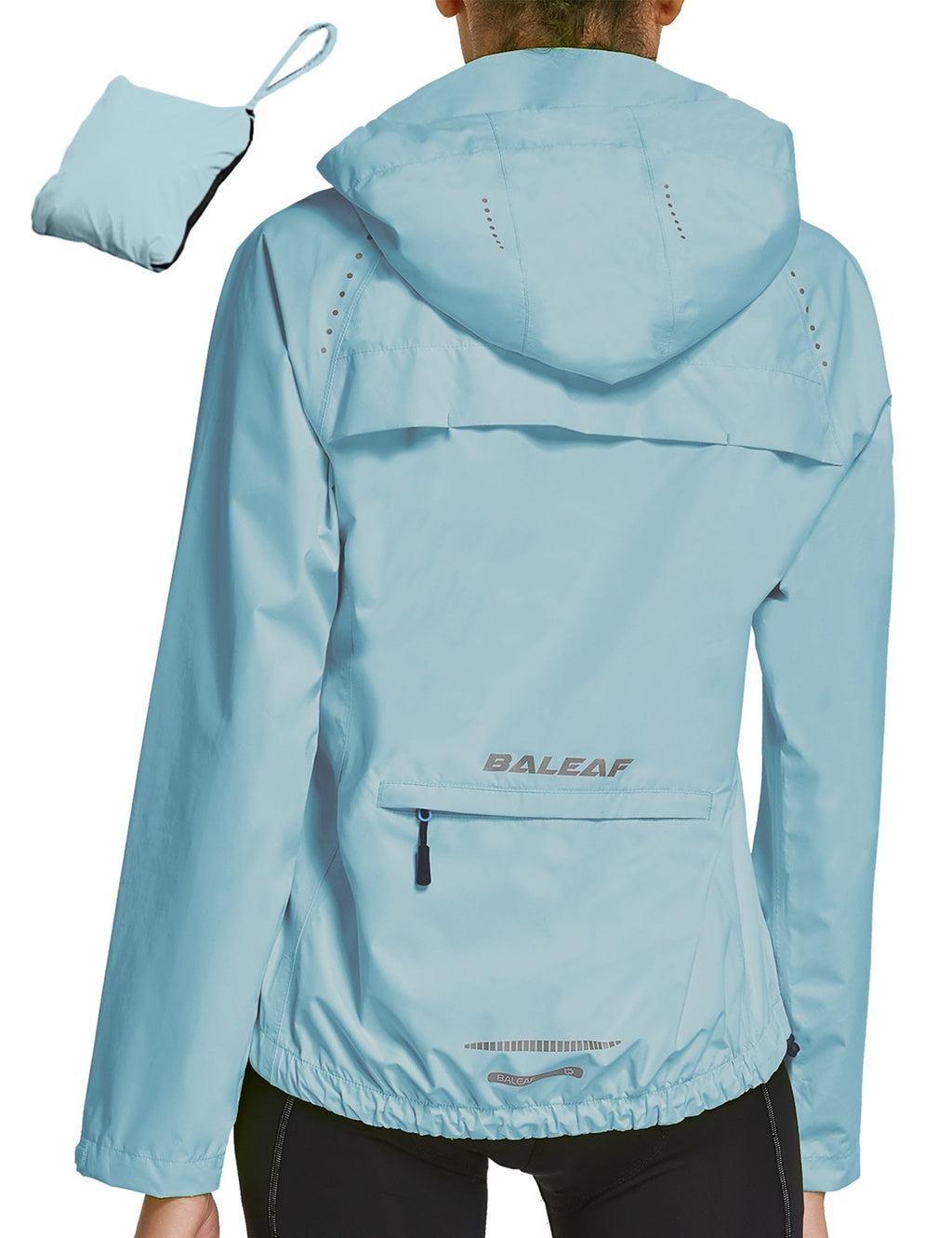 Women's Lightweight Packable Waterproof Hooded Rain Jacket