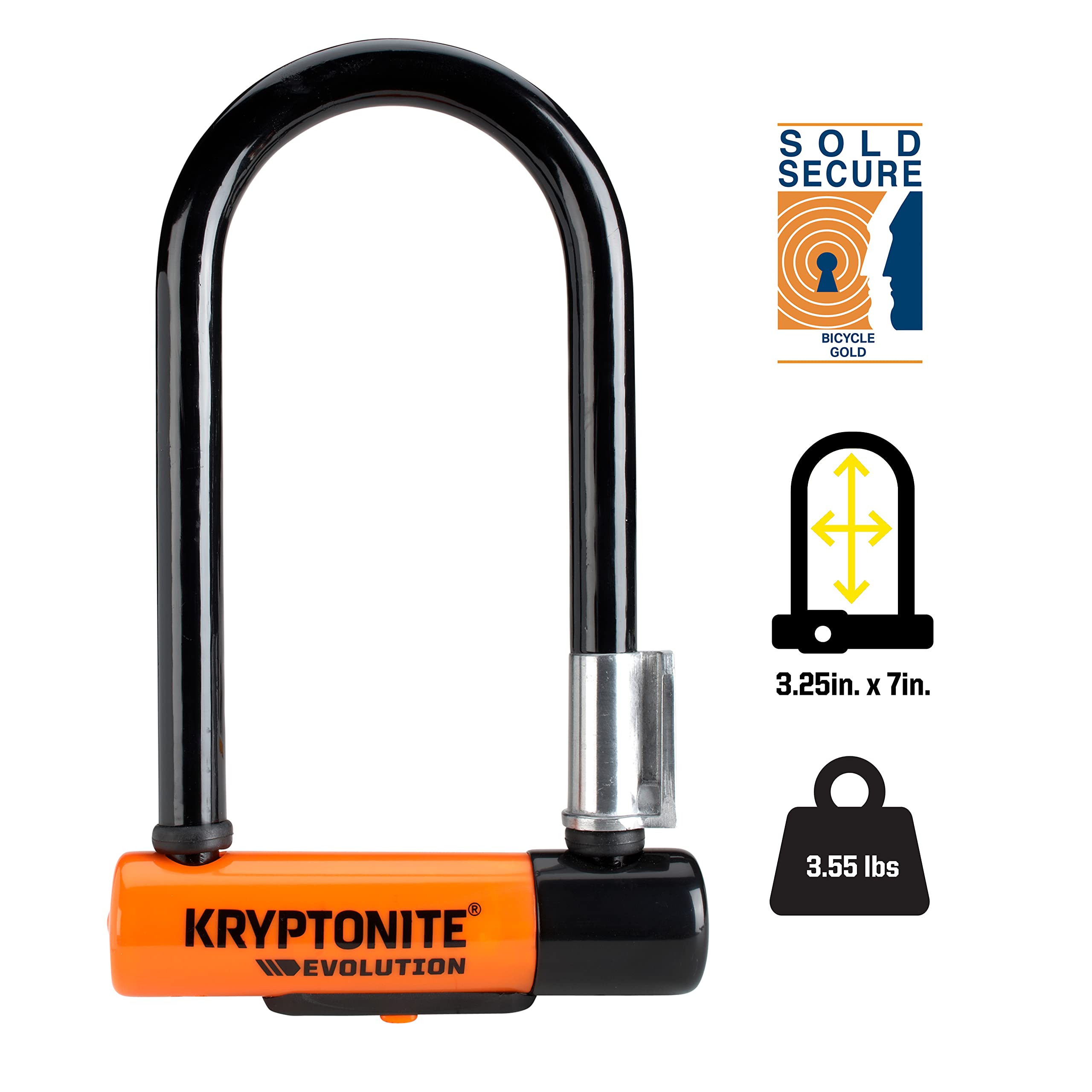 Heavy-Duty Bike U-Lock with Security Cable & Mounting Bracket
