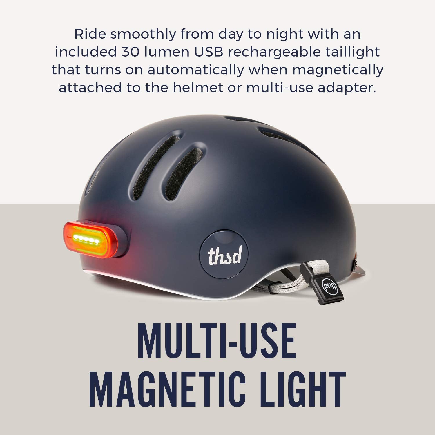 Lightweight MIPS Bike Helmet with LED Tail Light & Lock Port