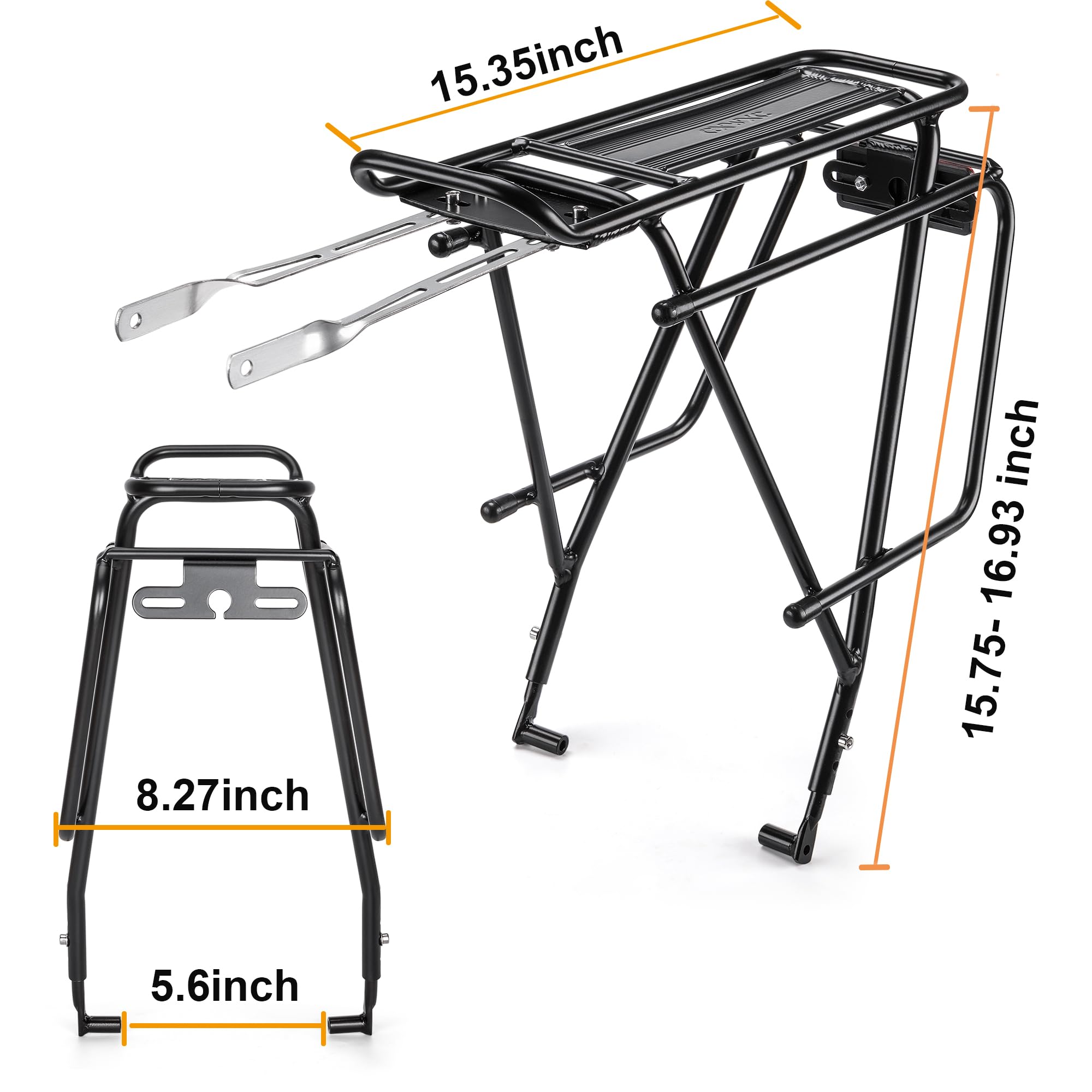 CXWXC Rear Bike Rack - Bike Cargo Rack fit 26”-29” and 700c