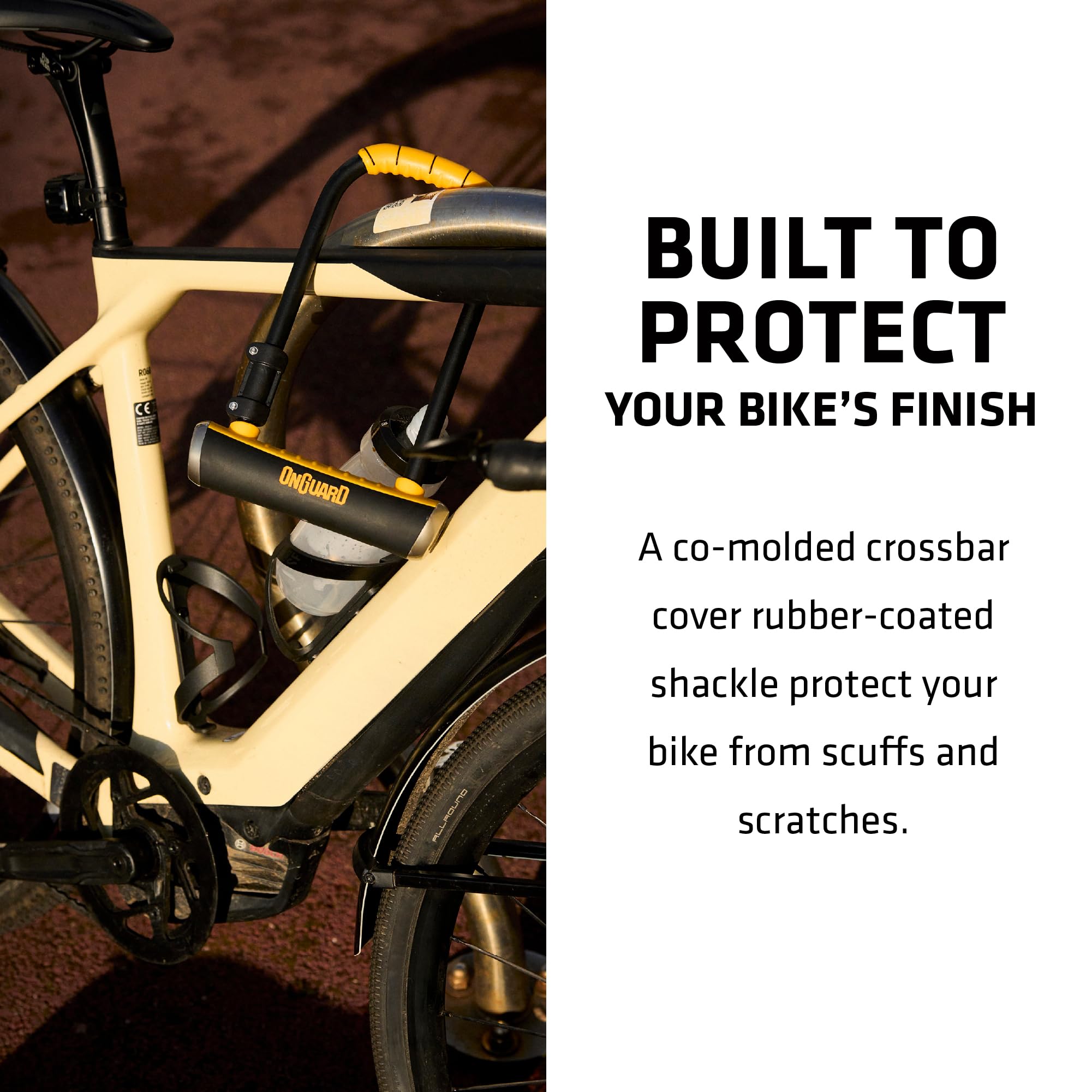 Hardened Steel Long-Shackle Bike U-Lock with Mounting Bracket