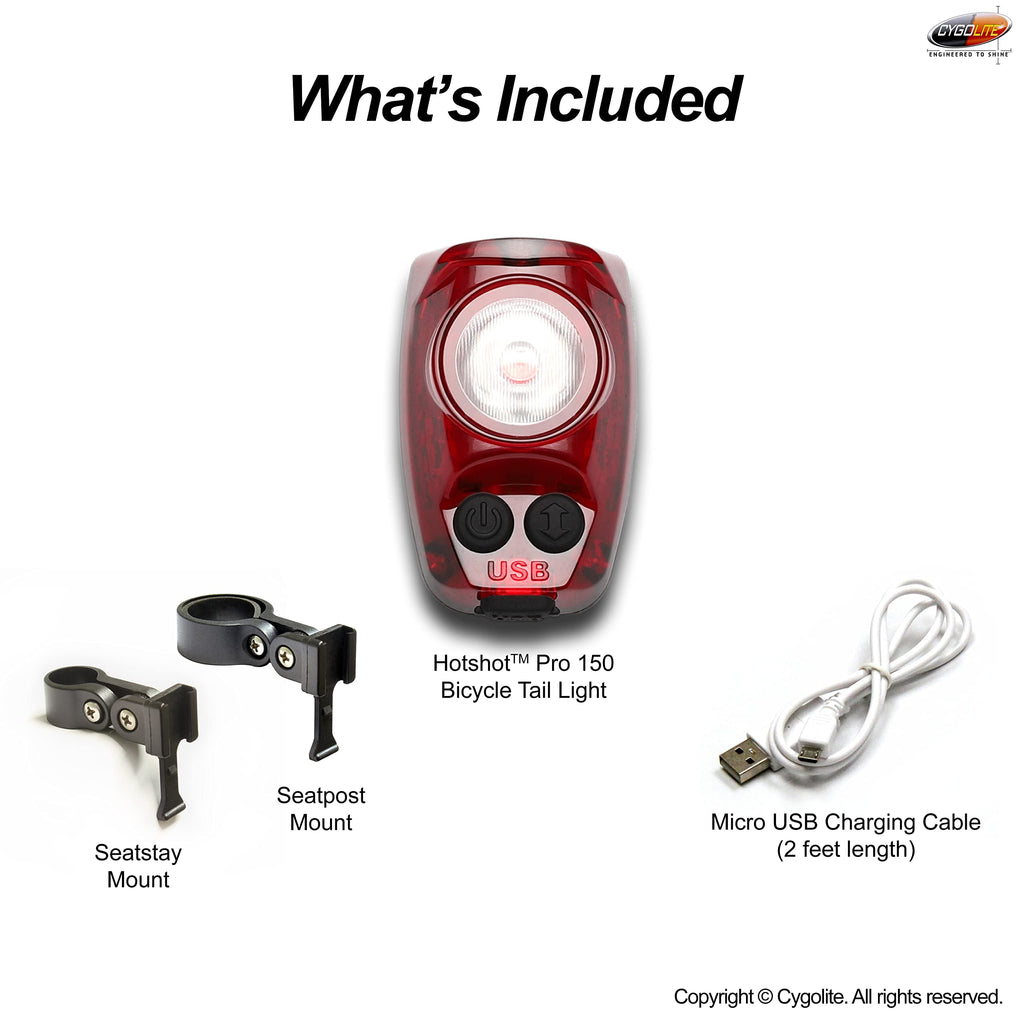 200-Lumen USB Rechargeable Bike Tail Light with 6 Modes