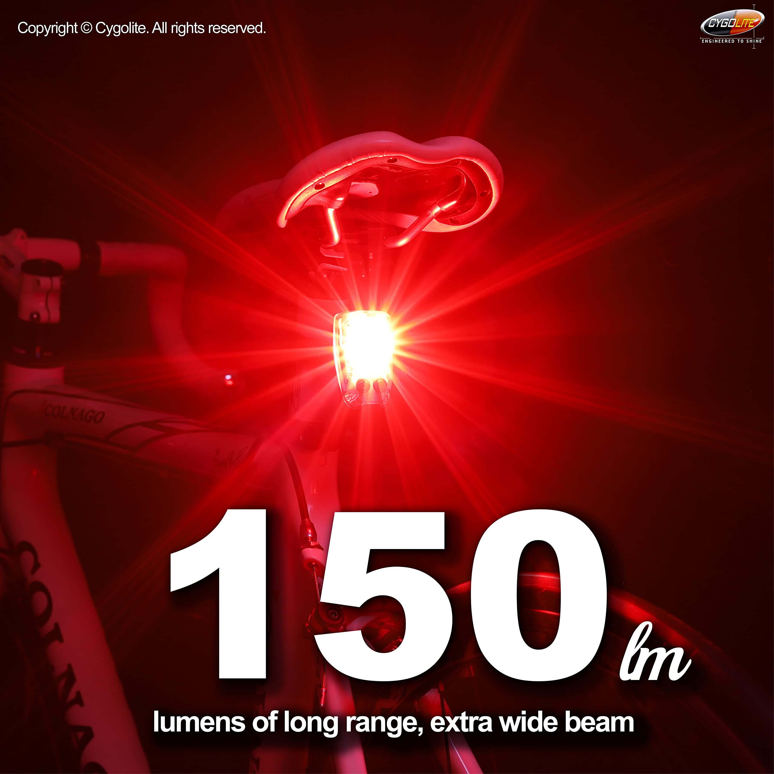 200-Lumen USB Rechargeable Bike Tail Light with 6 Modes
