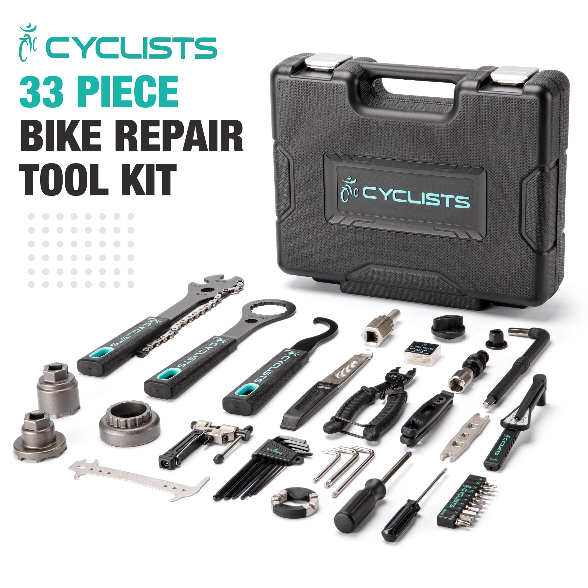 cyclists Professional Tool Kit for E-bike - 33 PCS Bicycle Repair Tool Set