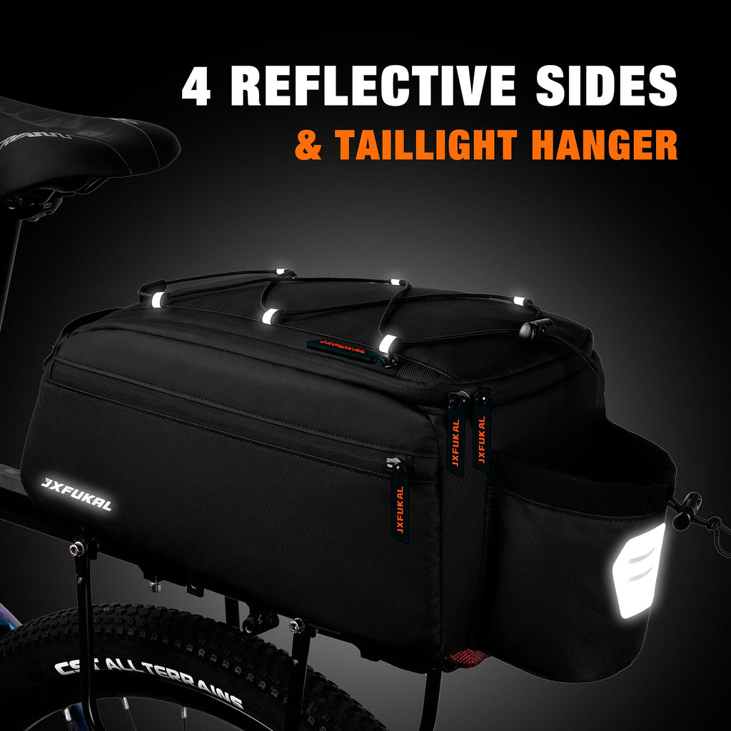 JXFUKAL Bike Bags for Bicycle Rear Rack, 13L/20L Supportive Bike Rack Bag