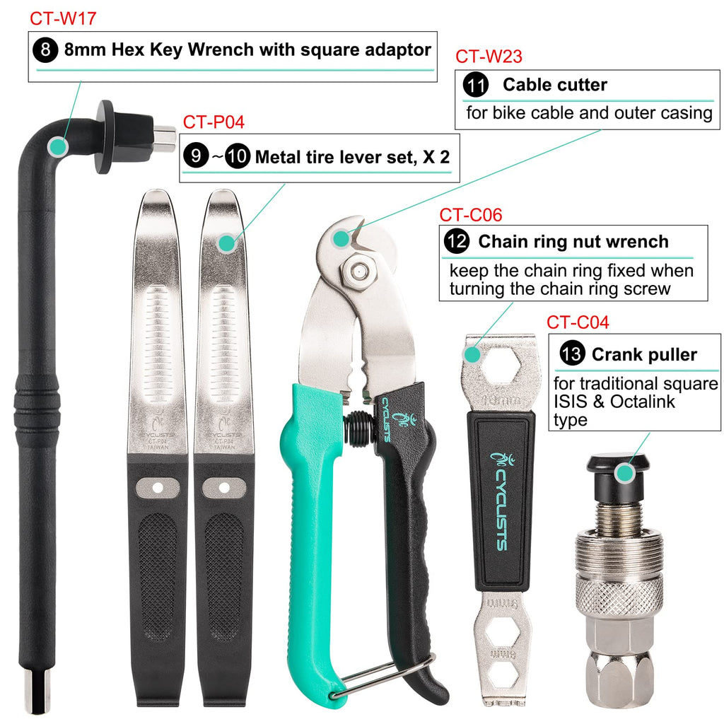 27 Piece Bike Tool Kit - Bike Tools Maintenance Repair Kit