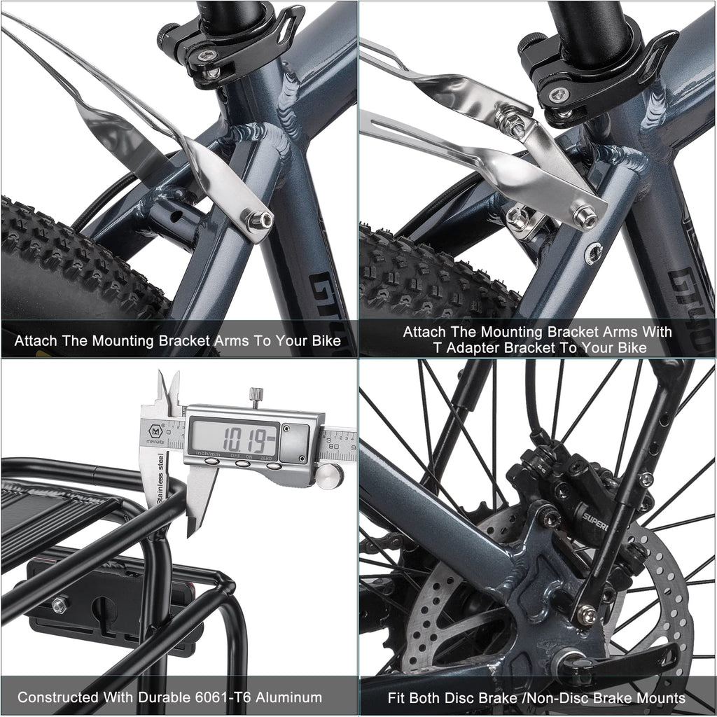 CXWXC Rear Bike Rack - Bike Cargo Rack fit 26”-29” and 700c