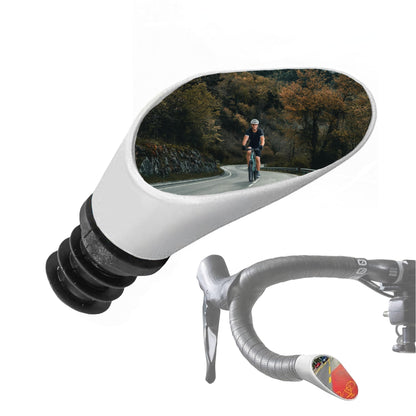 Convex Drop-Bar Bike Mirror with Adjustable Reflective Surface