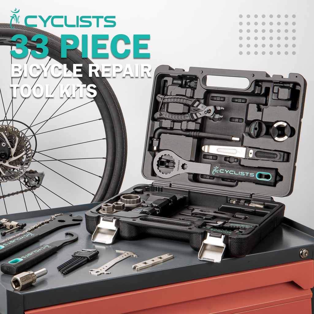 cyclists Professional Tool Kit for E-bike - 33 PCS Bicycle Repair Tool Set
