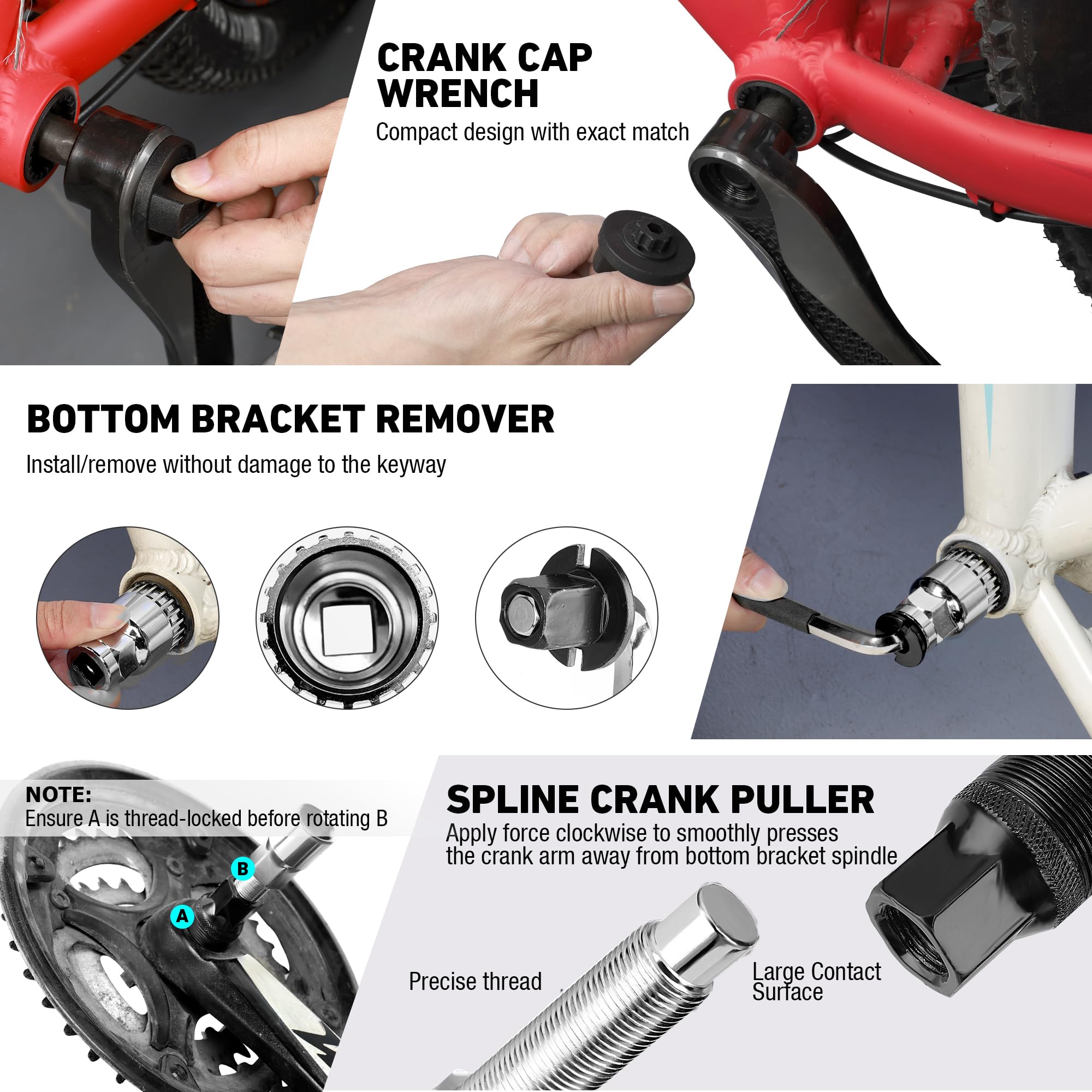DURATECH Bicycle Repair Tools, Bike Tools Kit with Storage Box