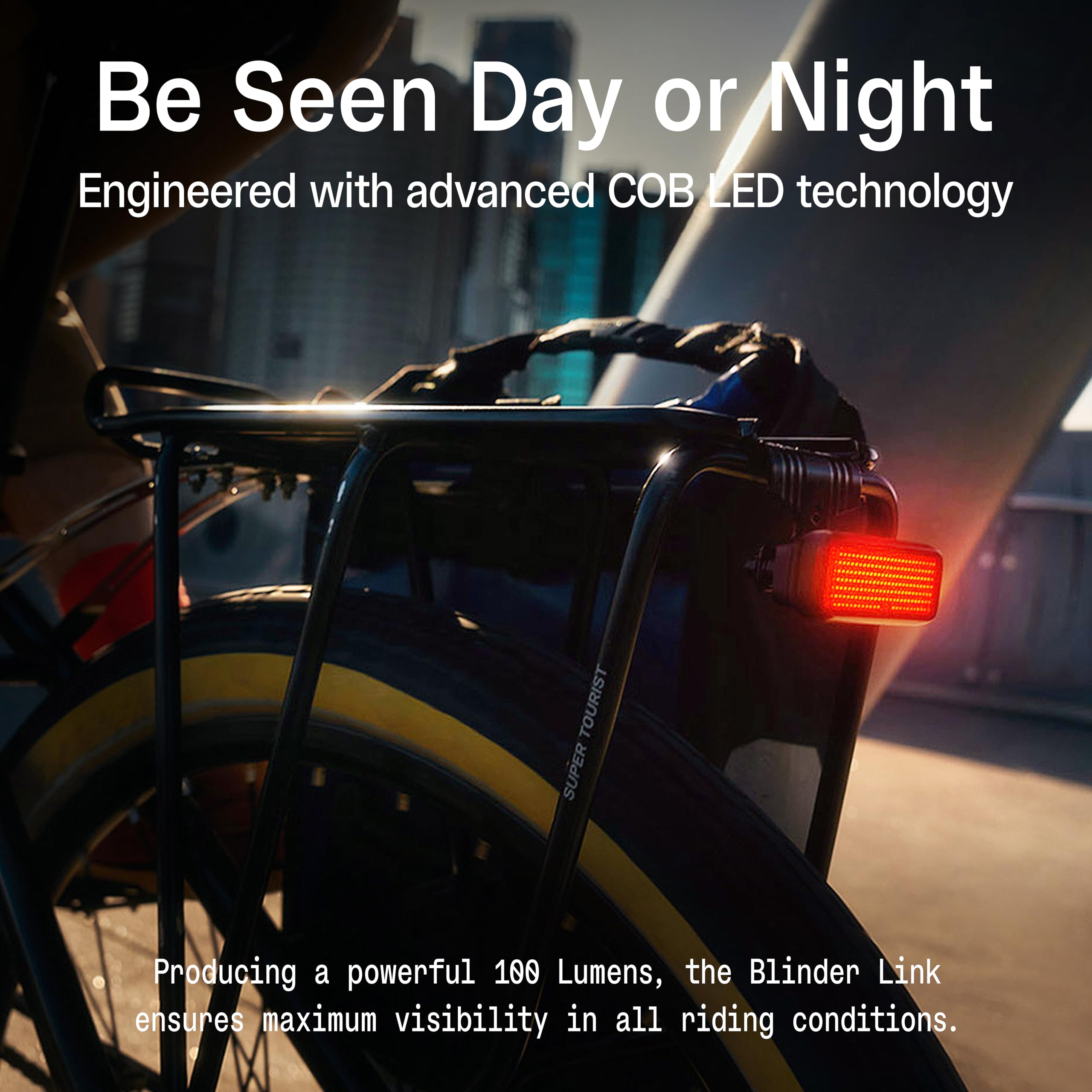 100-Lumen Bike Tail Light with 50-Hour Runtime & Battery Indicator