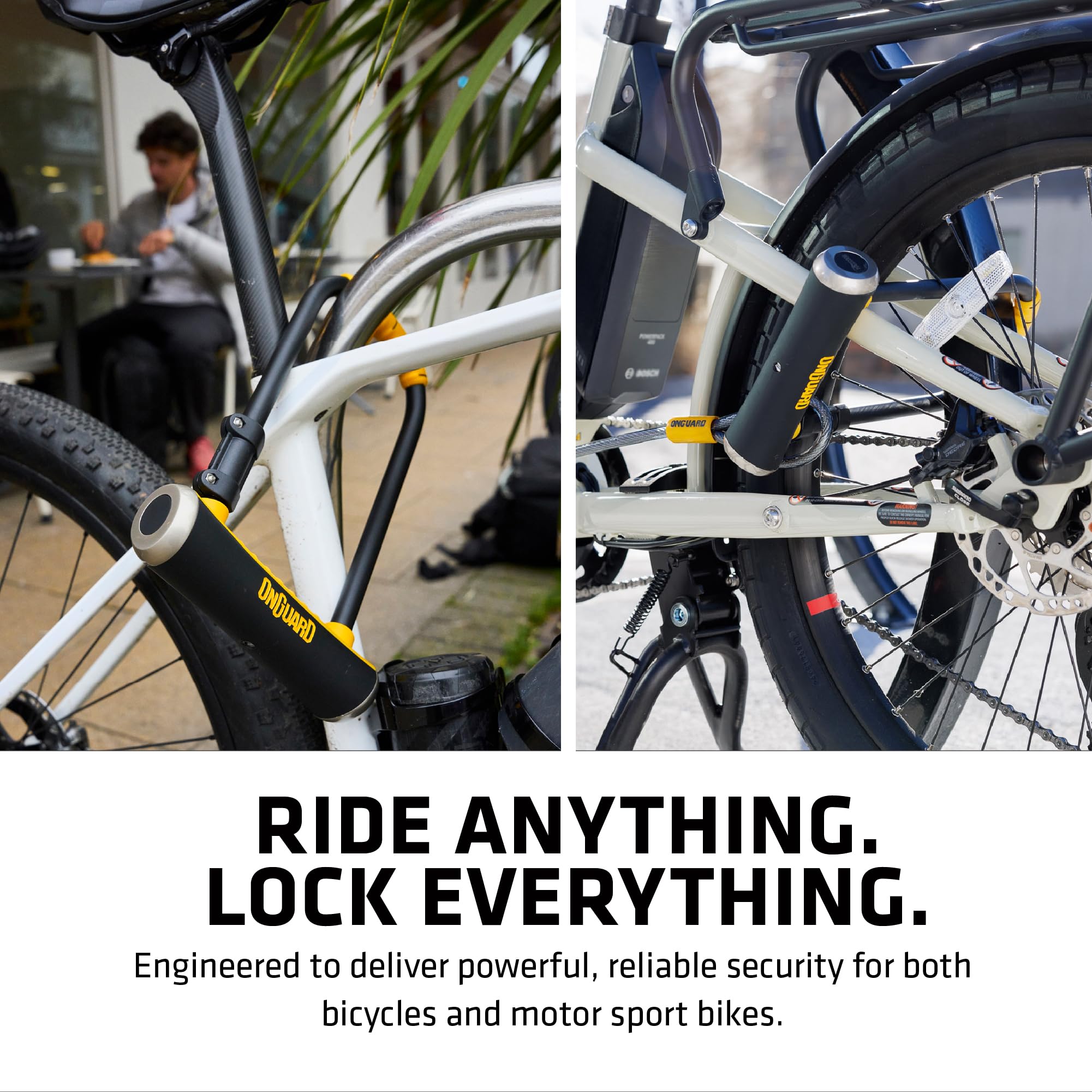 Hardened Steel Long-Shackle Bike U-Lock with Mounting Bracket
