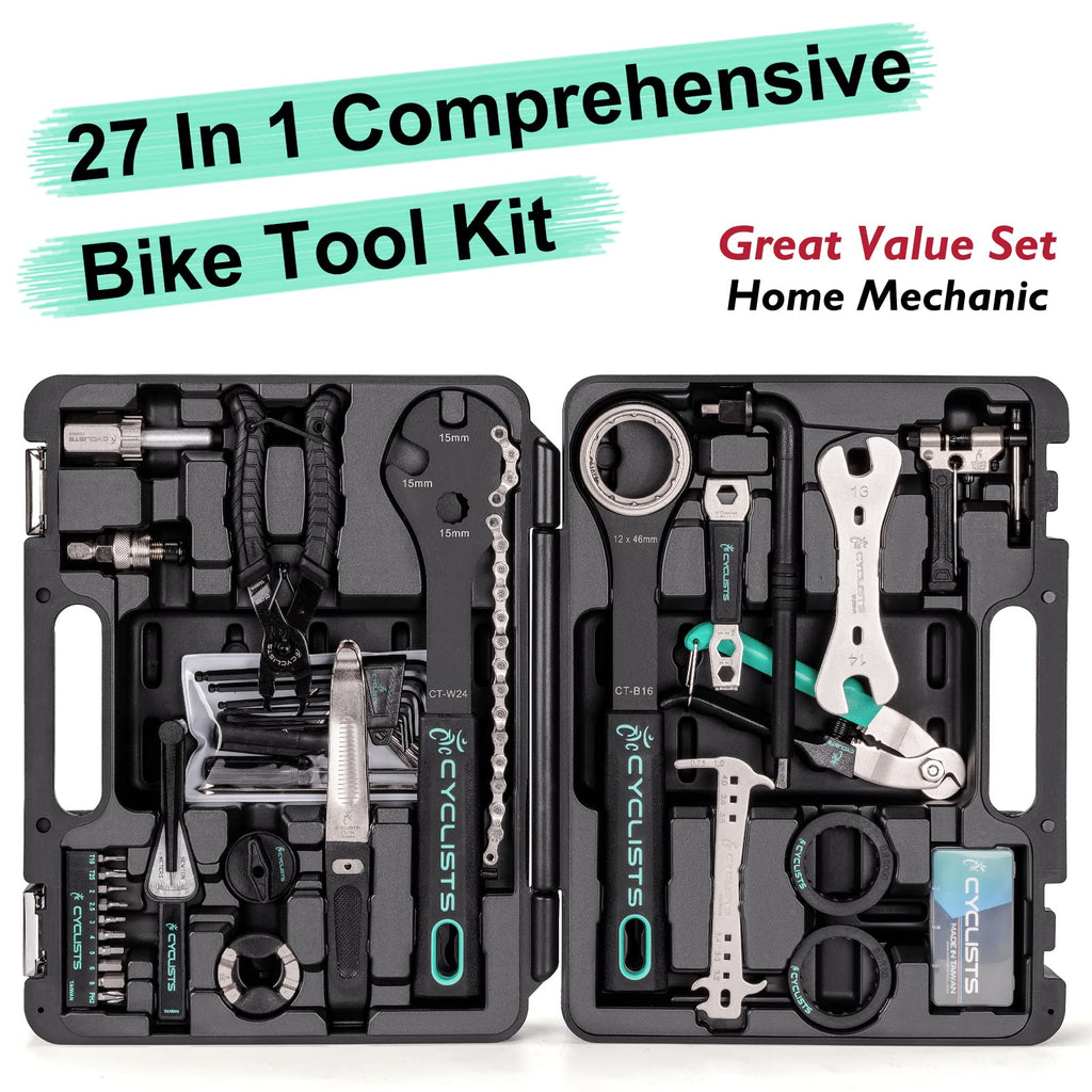 27 Piece Bike Tool Kit - Bike Tools Maintenance Repair Kit