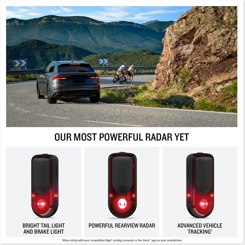 Garmin Varia™ RearVue 820, Advanced Cycling Rearview Radar & Tail Light
