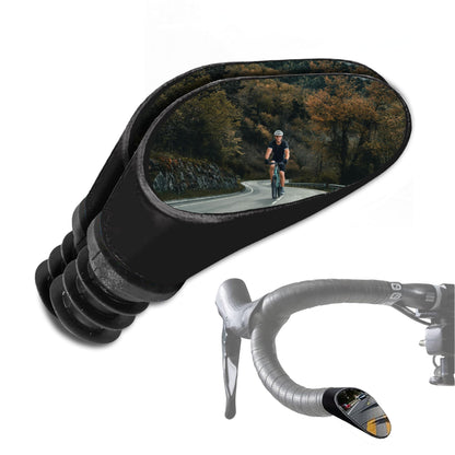 Convex Drop-Bar Bike Mirror with Adjustable Reflective Surface
