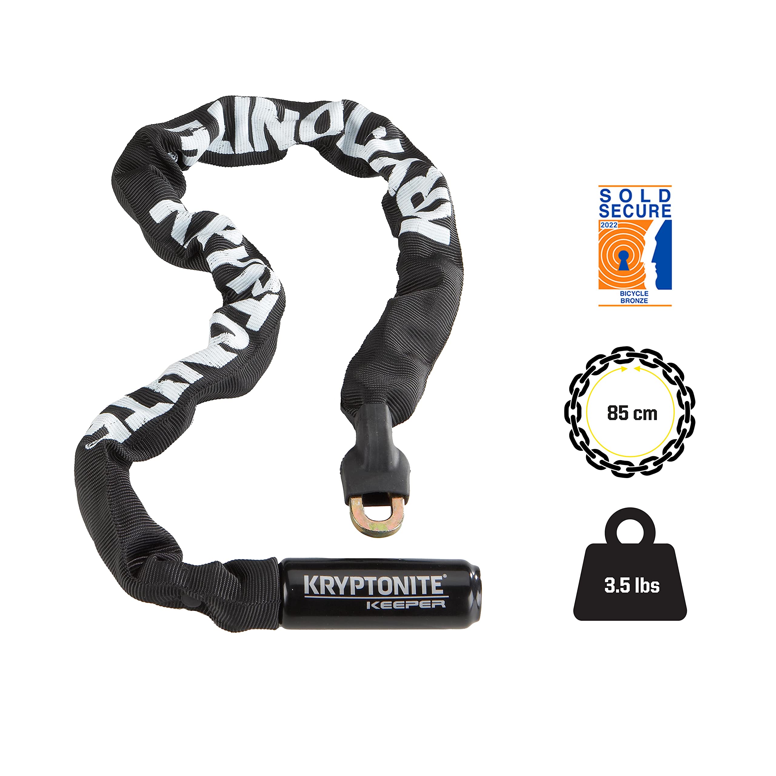 Heavy-Duty 2.8-Foot Bike Chain Lock with Keyed Security