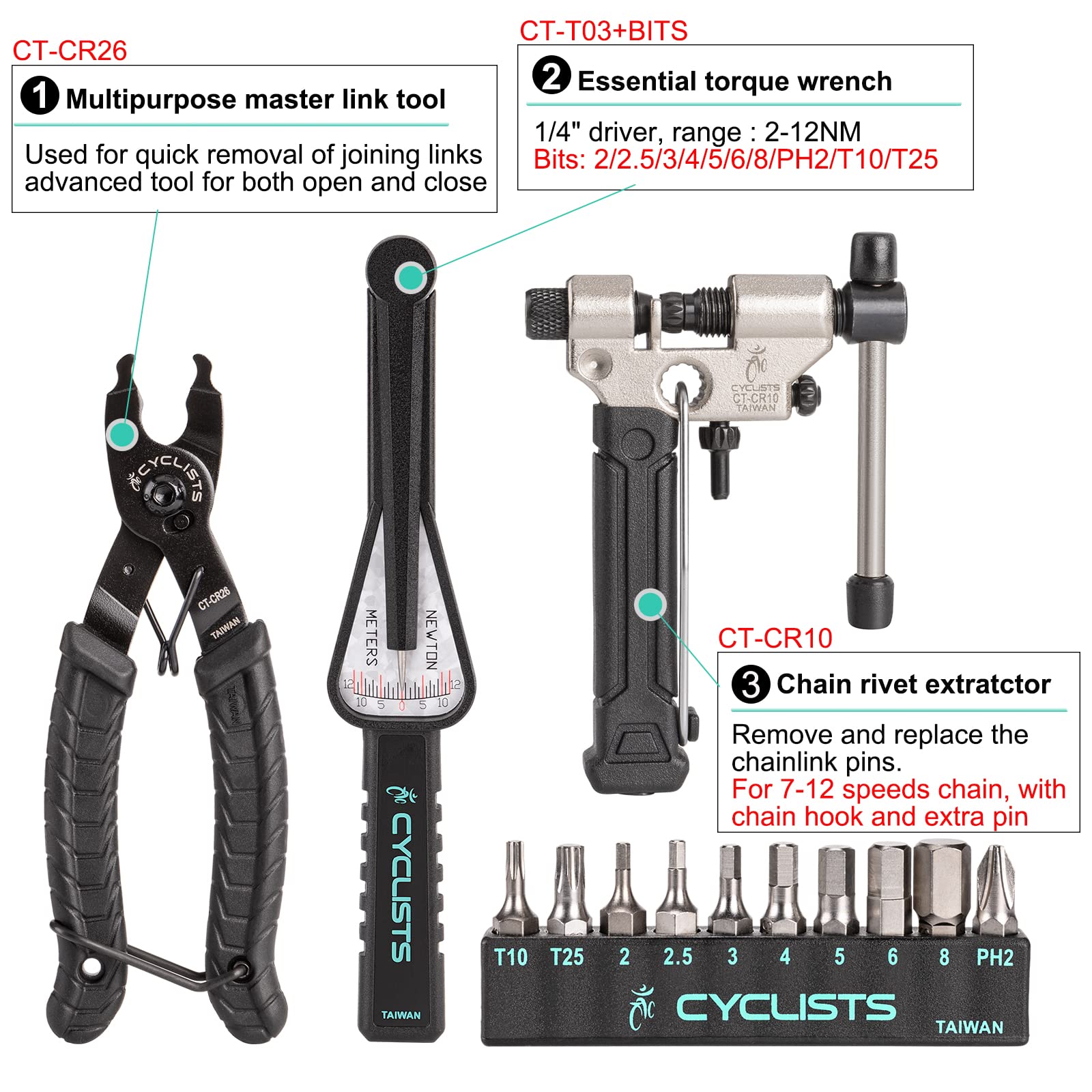 27 Piece Bike Tool Kit - Bike Tools Maintenance Repair Kit