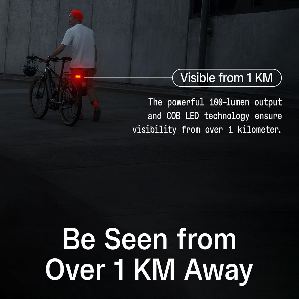 100-Lumen Bike Tail Light with 50-Hour Runtime & Battery Indicator