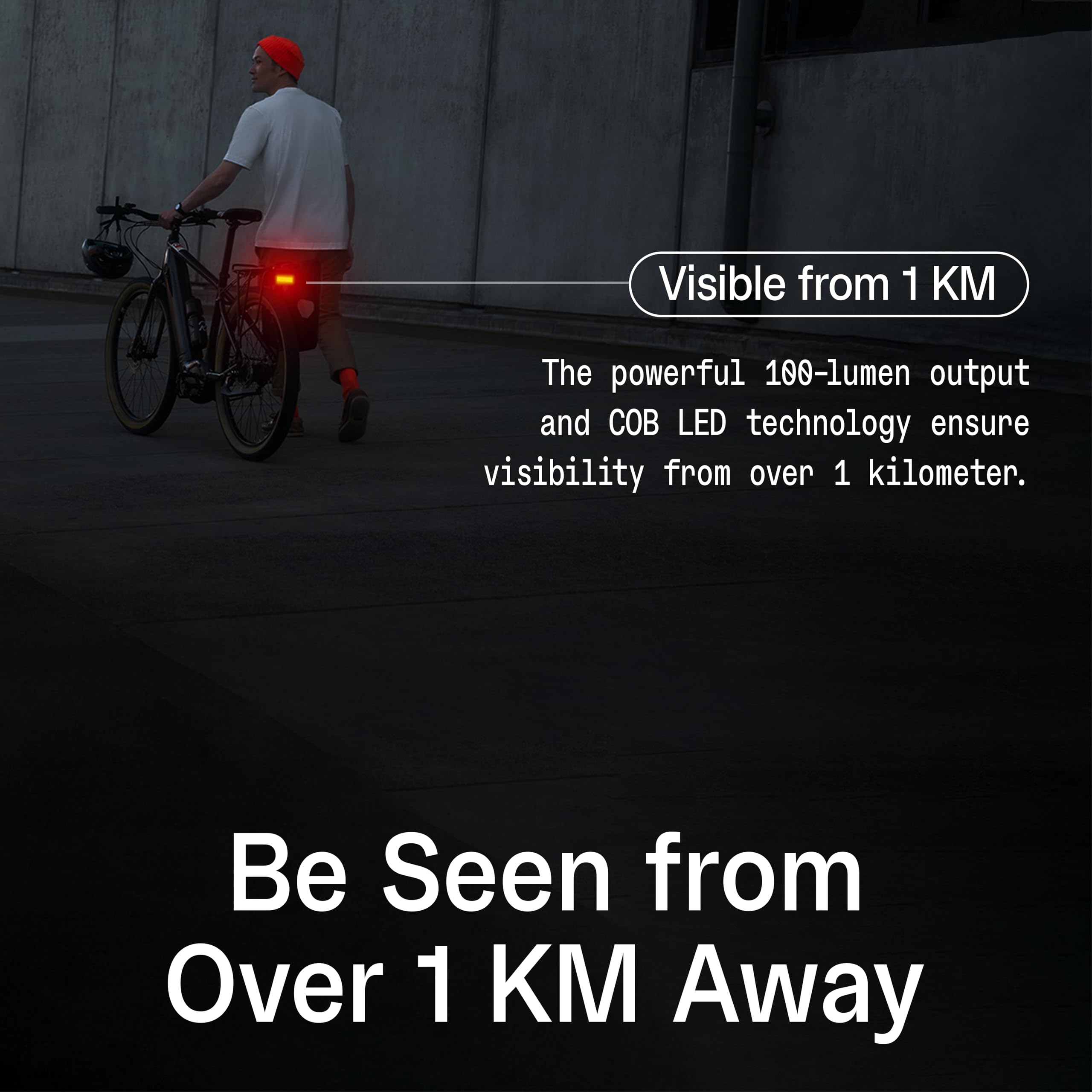 100-Lumen Bike Tail Light with 50-Hour Runtime & Battery Indicator