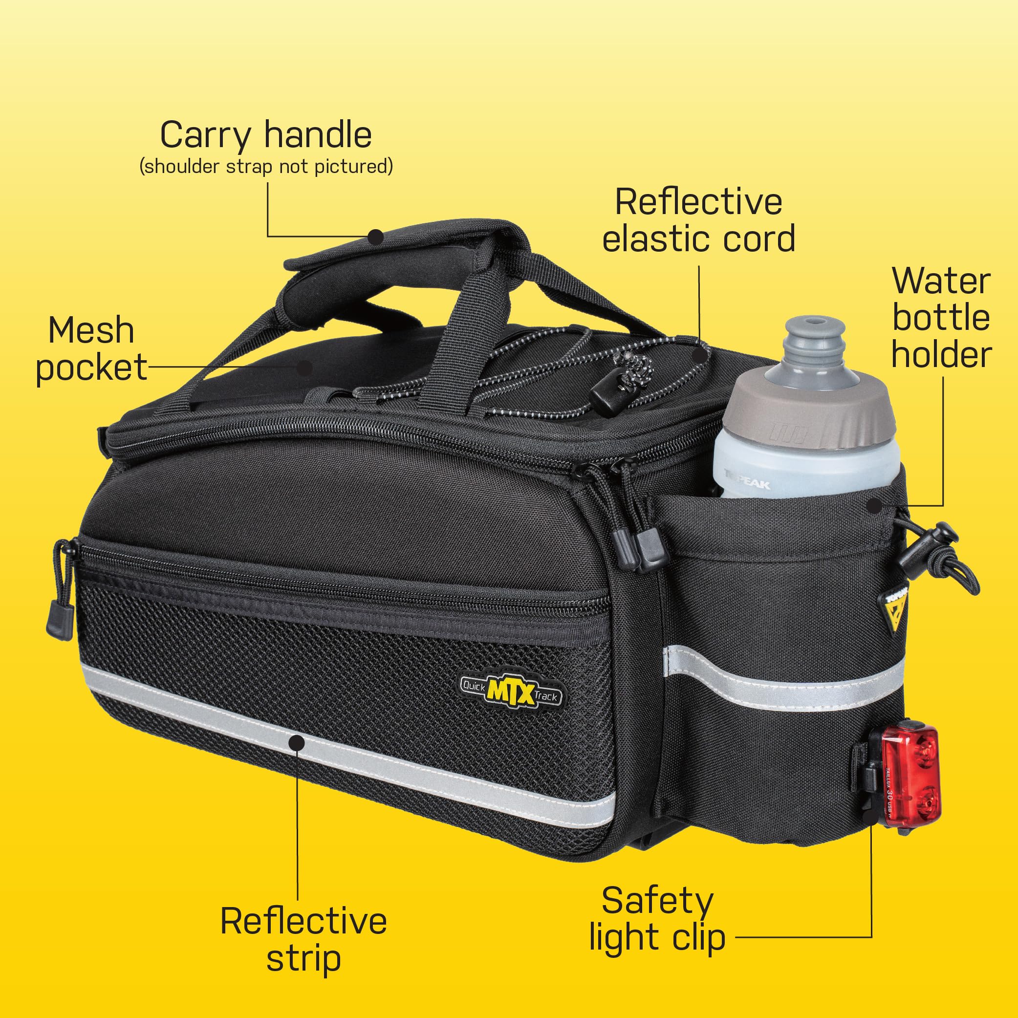Topeak MTX TrunkBag - Rear Bicycle Bag - Spacious Storage and Easy Mounting