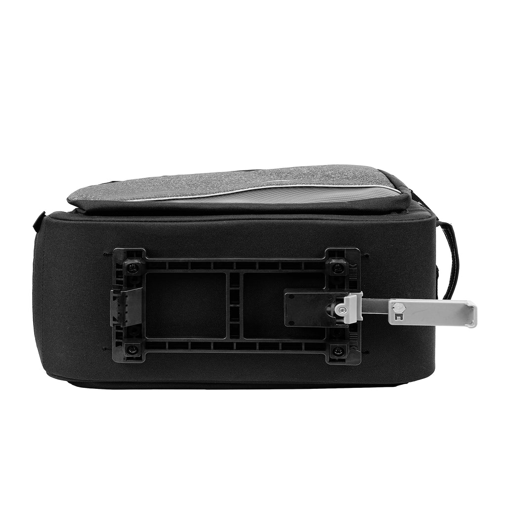 Clip-On Bike Rack Bag with Shoulder Strap & Reflective Trim