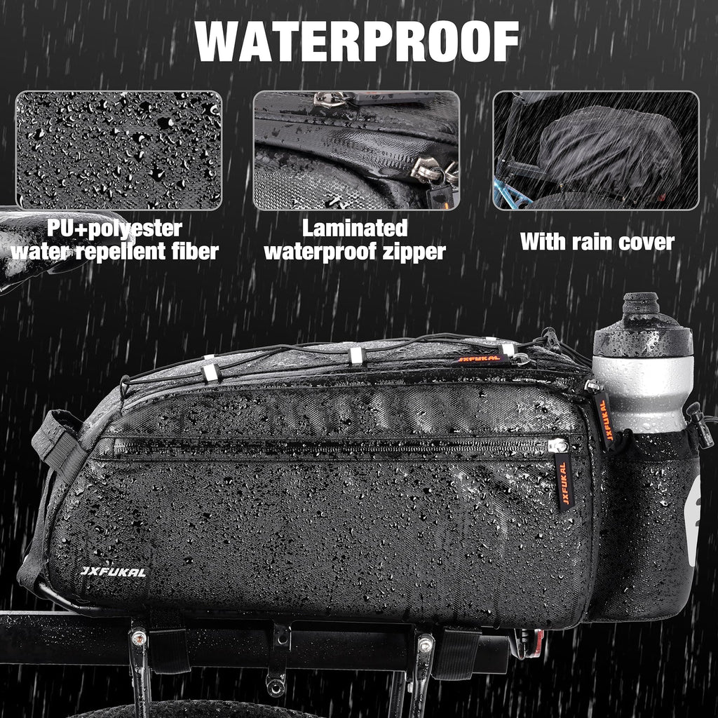 JXFUKAL Bike Bags for Bicycle Rear Rack, 13L/20L Supportive Bike Rack Bag