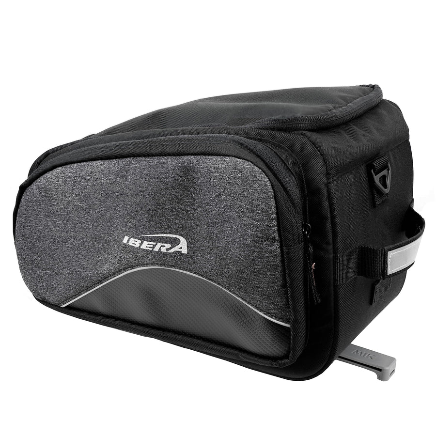 Clip-On Bike Rack Bag with Shoulder Strap & Reflective Trim