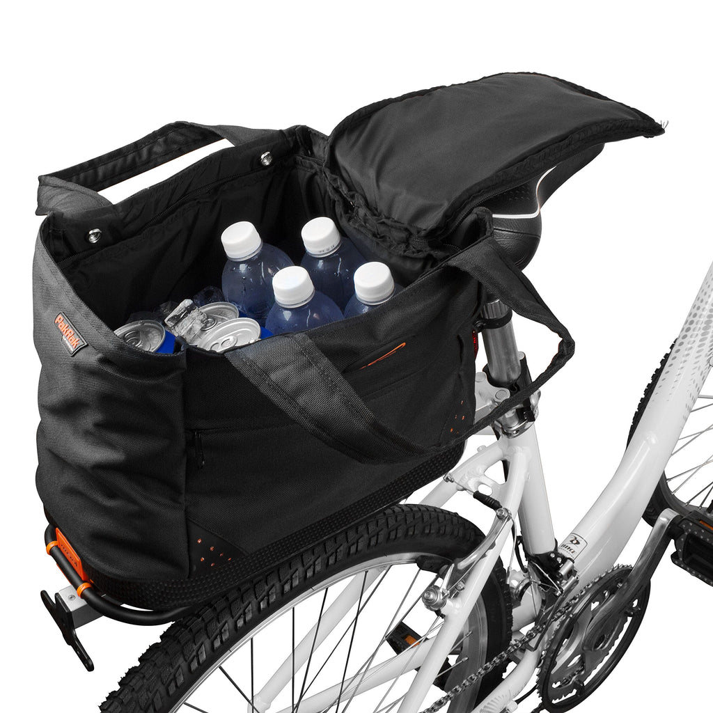 Clip-On Bike Rack Bag with Shoulder Strap & Reflective Trim