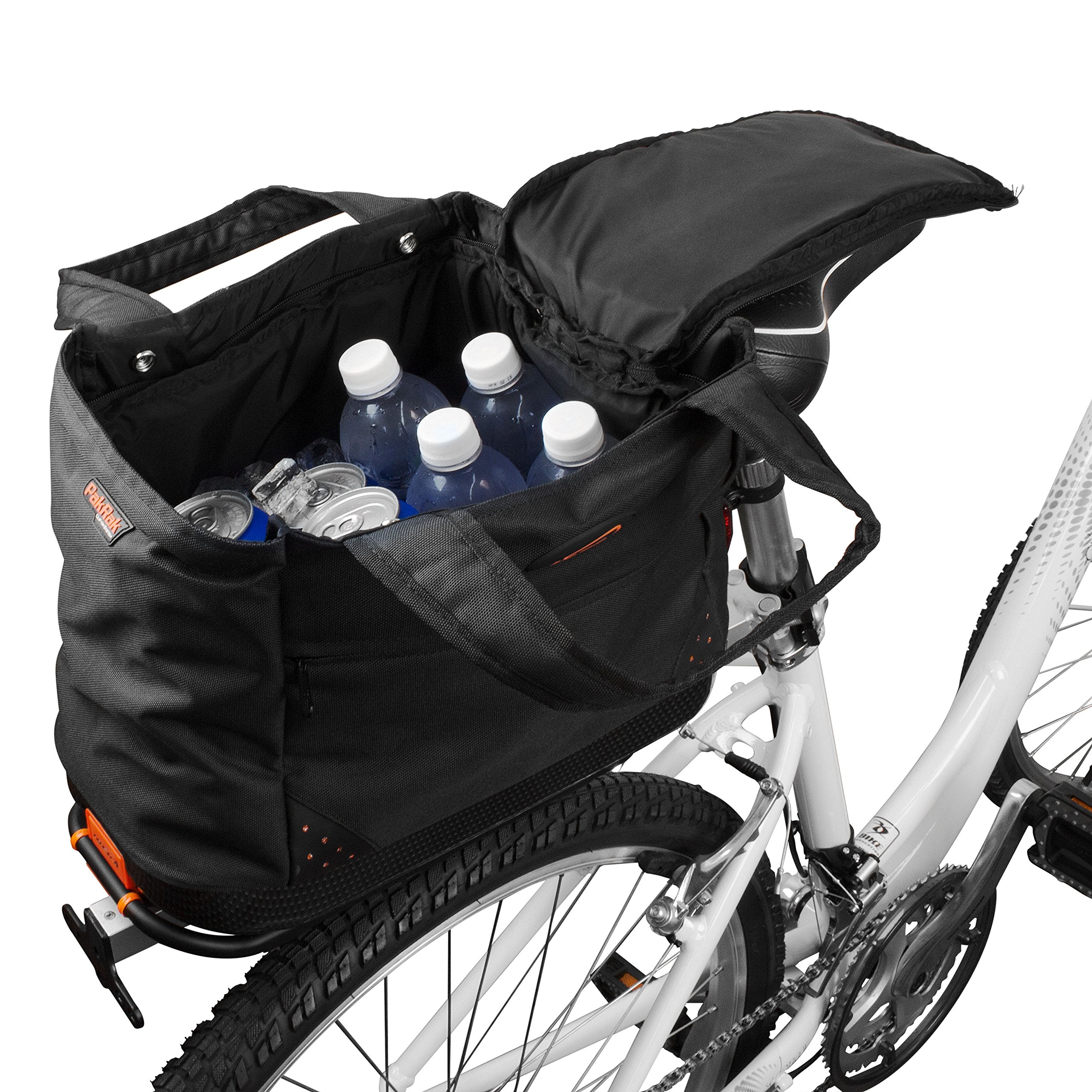 Clip-On Bike Rack Bag with Shoulder Strap & Reflective Trim